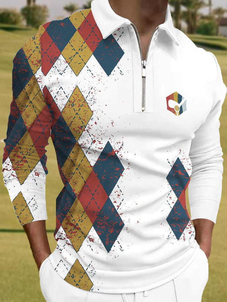 Men's golf long sleeve polo shirt cozypantsus