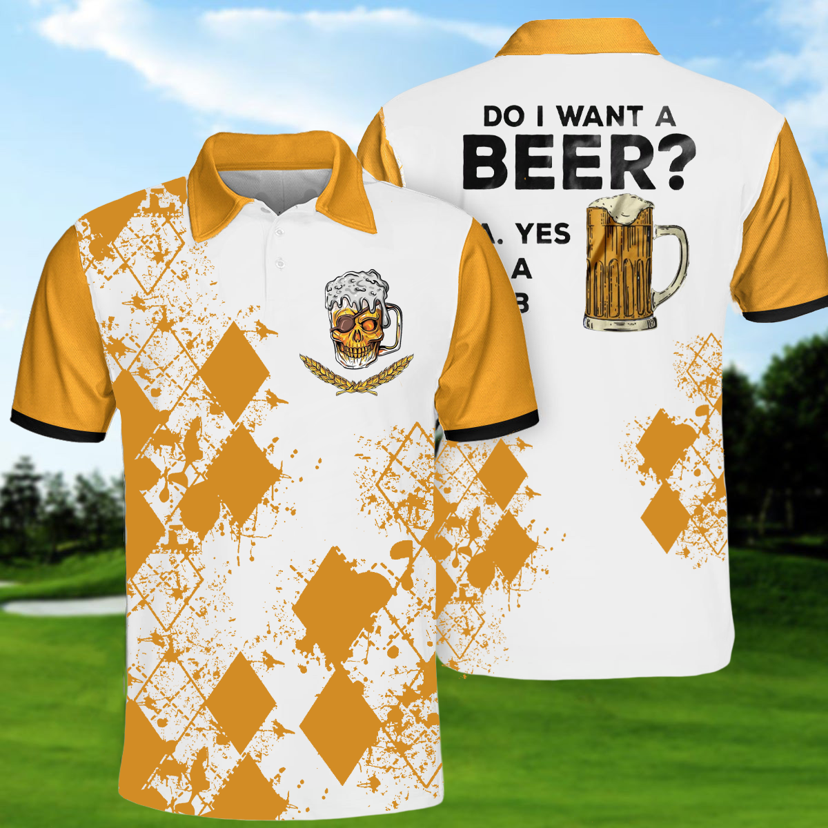 Men's Do I Want A Beer Polo Shirt cozypantsus