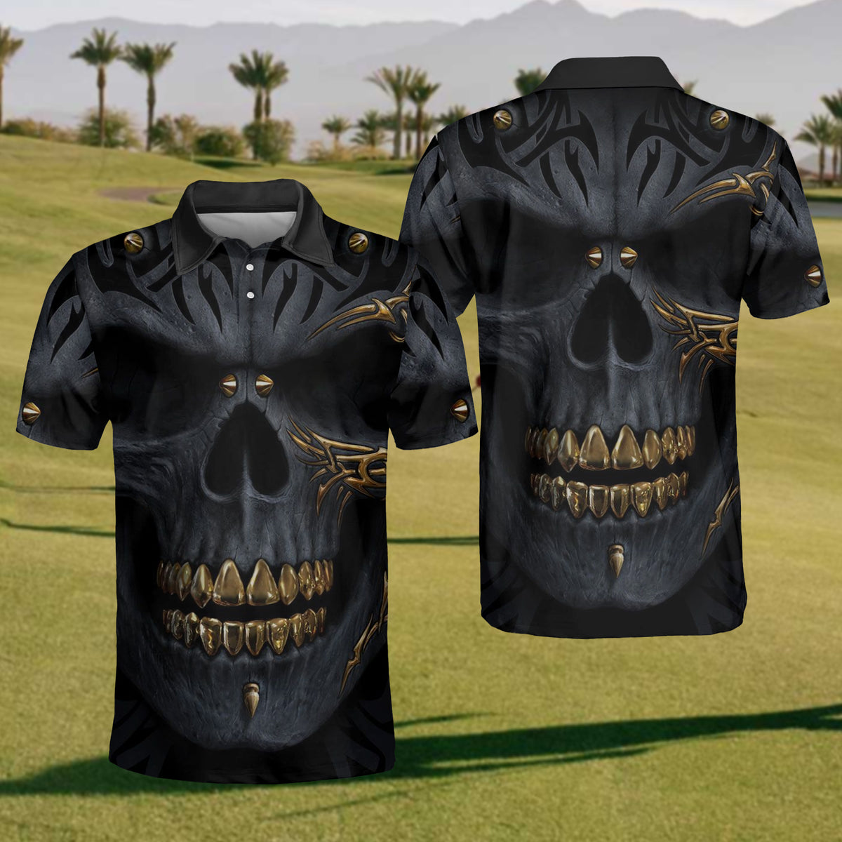 Boxy Skull Polo Shirt