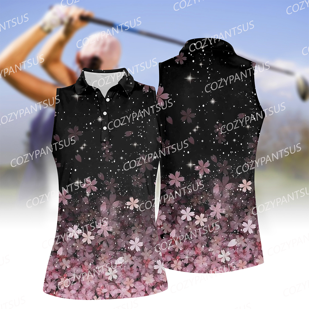 Peace Love Golf Women Short Sleeve Polo Shirt Sleeveless Polo Shirt I0096 main image 1