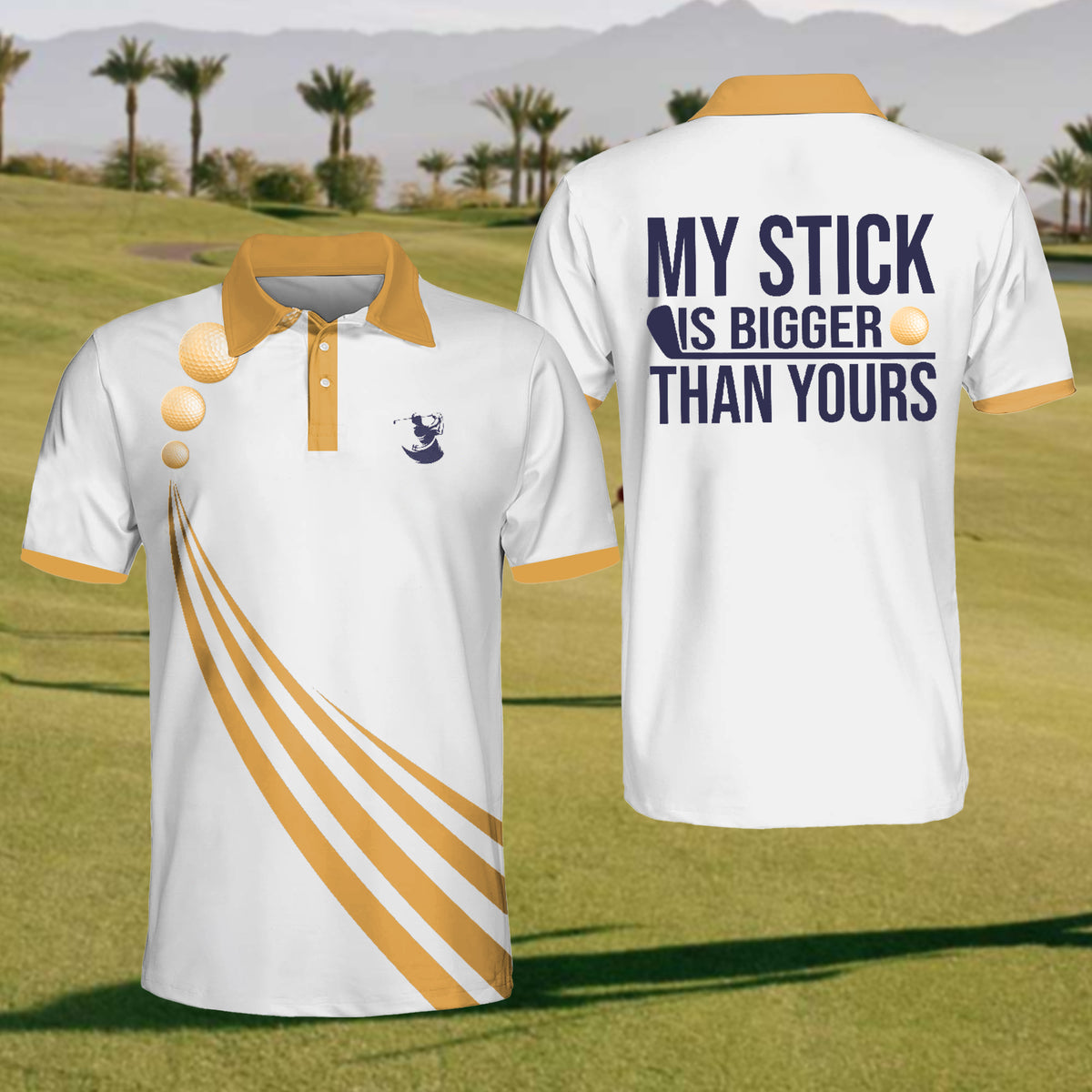 My Stick Is Bigger Than Yours Polo Shirt For Men – cozypantsus