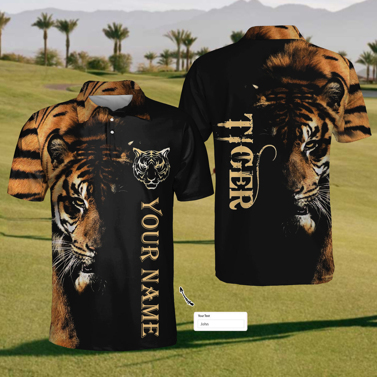 【Custom Your Name】Mens tiger Polo Shirt – cozypantsus