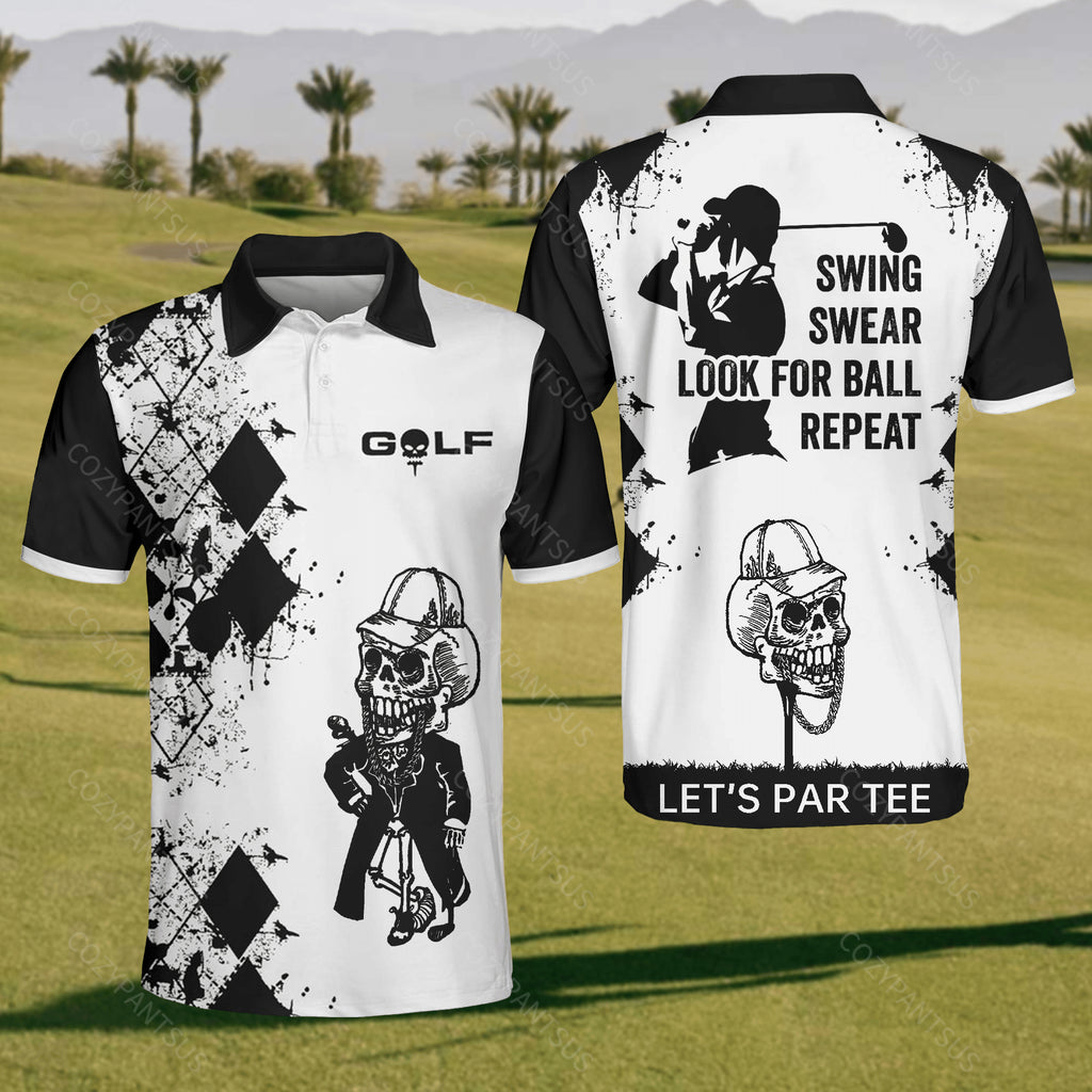 Skull hotsell golf shirts